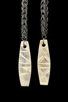 Bone Earrings from a baby sling on a chain 1
