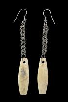 Bone Earrings from a baby sling on a chain 2