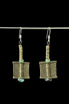 Brass and Turquoise Earrings 1