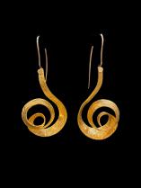 Sterling silver and gold vermeil spiral earrings (EHC 345V) - Sold