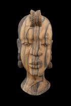 Realistic Ebony Wood (aka Zebrawood) Bust - Nigeria 1