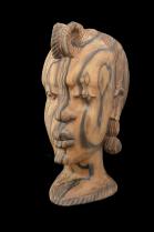 Realistic Ebony Wood (aka Zebrawood) Bust - Nigeria