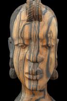 Realistic Ebony Wood (aka Zebrawood) Bust - Nigeria 6
