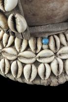 Milk Storage Gourd with Leather, Cowries and Fiber - Oromo People, Ethiopia 4