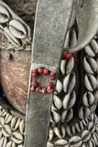 Milk Storage Gourd with Leather, Cowries and Fiber - Oromo People, Ethiopia 6