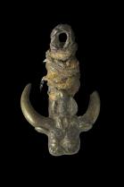 Bushcow/Buffalo Bronze Pendant - Tusyan People, Burkina Faso 5