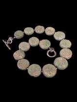 Unpolished Ancient Green Amazonite & Sterling Silver Beads (HM21) - Sold 2