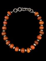Tibetan Amber & Sterling Silver Necklace (HM39) - Sold 2
