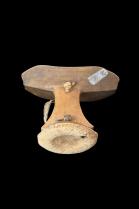 Headrest with Aluminum Repair on Underside - Pokot People - Kenya 4
