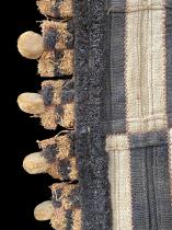 Raffia Cloth with Cowrie Shells - Kuba people, D.R. Congo (#30) 6