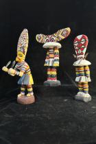 3 Colorful Figures in Ceremonial Dress - Angola 1