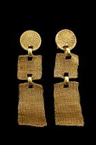 Hand Woven Gold Plated French Clip Earrings