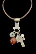 Brown Leather Necklace for Holly Masterson's Gathering Adornments - HM33 5