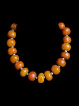 Tibetan Amber and Sterling Silver Necklace 