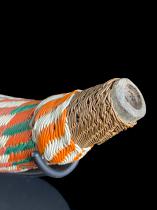 Wooden Snuff Container Wrapped in Telephone Cable Wire - Zulu People, South Africa 1
