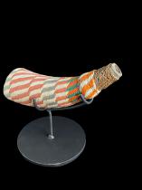 Wooden Snuff Container Wrapped in Telephone Cable Wire - Zulu People, South Africa 2