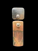 Sterling Silver Earrings with Red Creek Jasper (HM57)  1