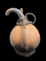Palm Wine Vessel with Corn Cob Stopper - Grassfield Peoples like the Bamileke and Bamum of Cameroon - Sold