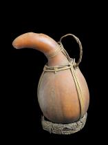 Gourd Palm Wine Vessel - Grassfield Peoples like the Bamileke and Bamum of Cameroon - Sold