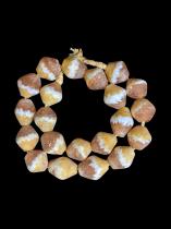Recycled Honey Colored Glass Beads - Ghana 4