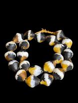 Recycled Honey, Black and Brown Colored Glass Beads - Ghana 3