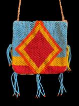 Beaded Leather Bag - Bushman, or Khoisan People, Kalahari Desrt, Botswana - Sold