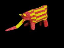 Beaded Red and Yellow Elephant - South Africa