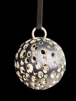 Posted Oxidized Sterling Silver Ball Earrings 1