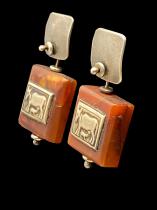 Sterling Silver Earrings with Carnelian (HM61) 2