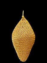 Woven Gold Plated Pod Earrings  1