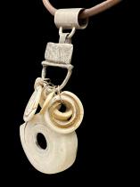 Sterling Silver Necklace Adornment with Cluster of Old Shell Currencies from Papua New Guinea (HM76) 6