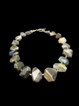 Faceted Labradorite Necklace with Hand Knotted Strands - CBD68 5