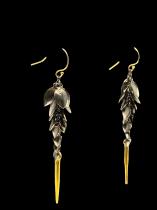 Oxidized Sterling Silver and Gold Vermeil Earrings 3