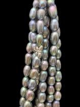 sterling Silver Faceted Labradorite and Pearls Multi Strand Necklace - CBD22 2