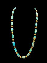 Turquoise and Faceted Tigers Eye Necklace - CBD73