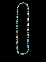 Turquoise and Faceted Tigers Eye Necklace - CBD73 4