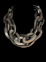 Ebony Wood Link Necklace - Benin