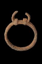 Twisted Iron Bangle with Horns - West Africa - Possibly Senufo People, Ivory Coast 2