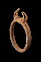 Twisted Iron Bangle with Horns - West Africa - Possibly Senufo People, Ivory Coast 3