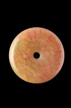 Bi Disc or Donut Chinese Chicken Blood Jade Pendant Bead 2