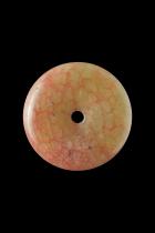 Bi Disc or Donut Chinese Chicken Blood Jade Pendant Bead 3