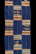 3 Kente Strips Stitched Together- Ashanti People, Ghana, West Africa 1