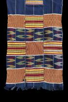 3 Kente Strips Stitched Together- Ashanti People, Ghana, West Africa 2