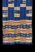 5 Kente Strips Stitched Together- Ashanti People, Ghana, West Africa 2