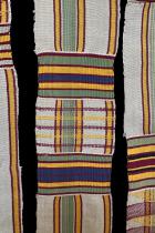 Set of 3 Old Kente Strips - Ashanti People, Ghana, West Africa 1