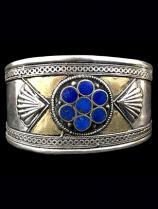 Pair of Lapis Lazuli Cuffs (#1) - Central Asia 5