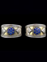 Pair of Lapis Lazuli Cuffs (#1) - Central Asia