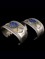 Pair of Lapis Lazuli Cuffs (#1) - Central Asia 2
