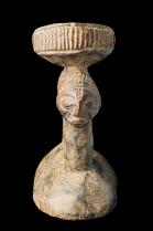 2 Figures Facing Opposite Headrest - Luba People, D.R. Congo 3