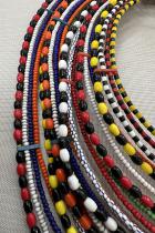 Mounted Maasai Multi Layered Necklace/Collar - Maasai People, Kenya/Tanzania east Africa 3